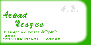 arpad meszes business card
